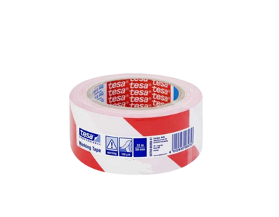 toile adhesive marquage sol rouge/blanc