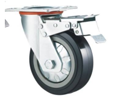 roul pivot plaq + frein polymide noir profes