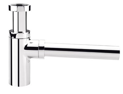 siphon rond chromé