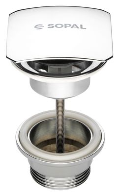 bonde de lavabo clic clac carree en laiton