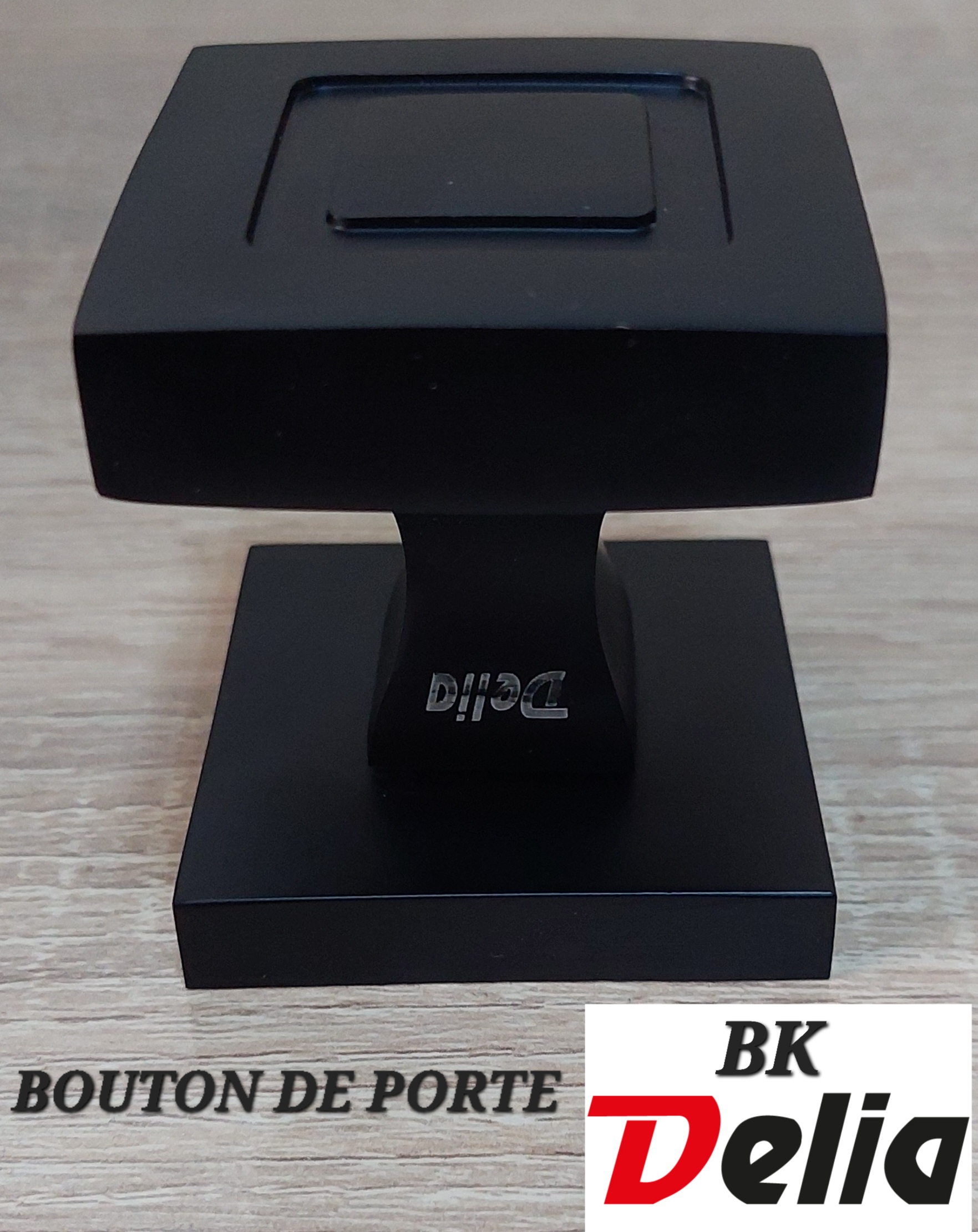 bouton de porte carré l/r noir