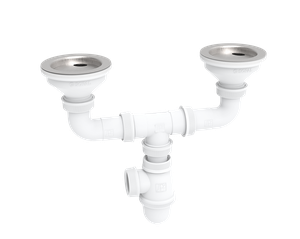 vidage evier inox bi-bac simple