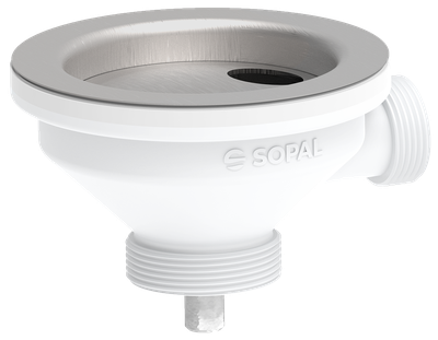 bonde evier inox ø90avec trop-plein