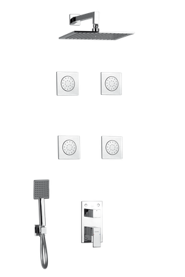 mitigeur de douche encastré hydromassage avec rain shower mural el jem
