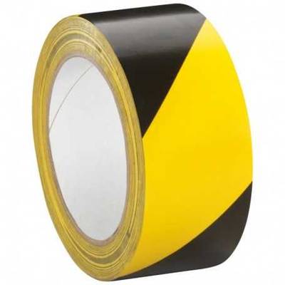 toile adhesive marquage sol noir/jaune