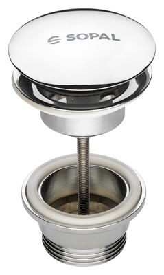 bonde de lavabo clic clac ronde en laiton