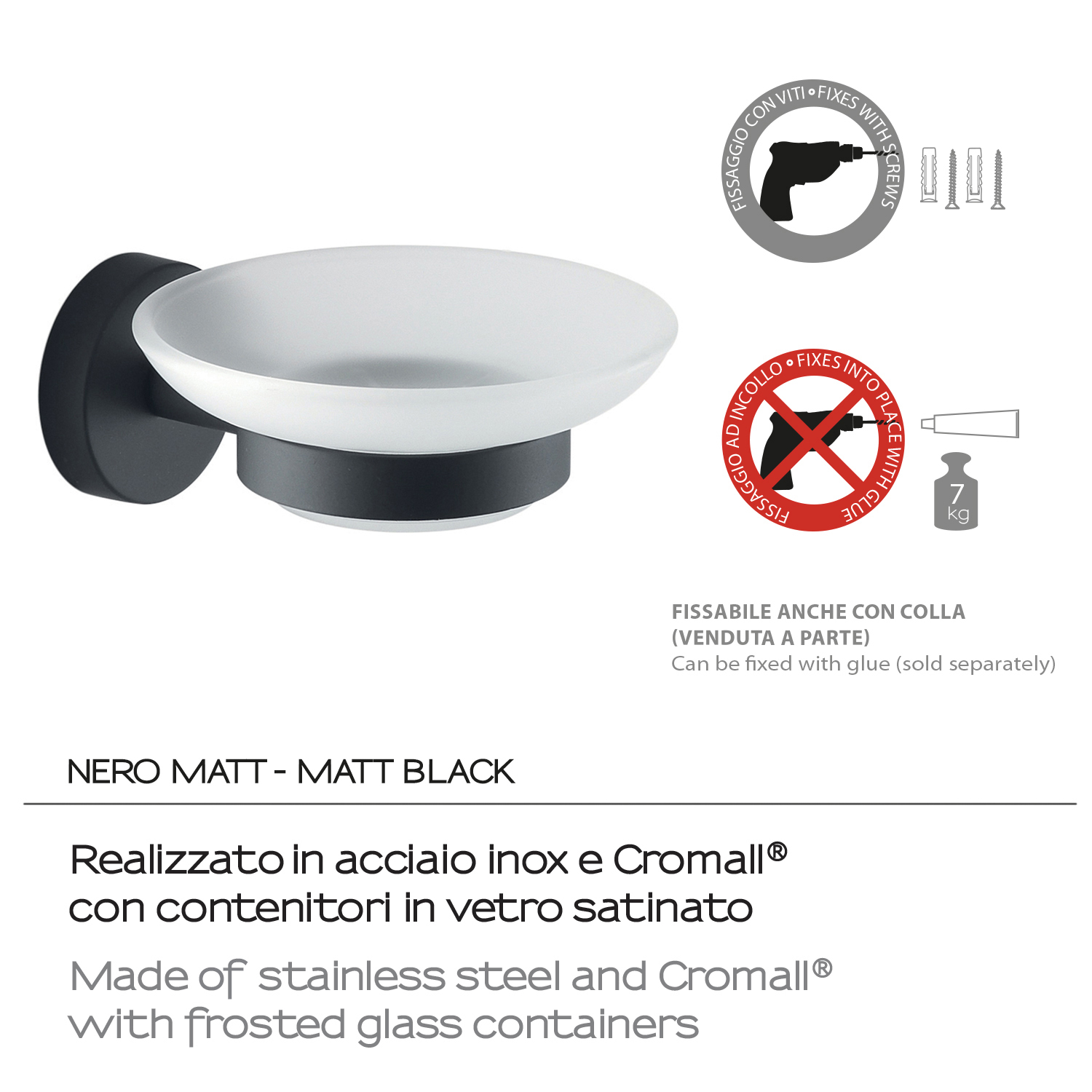 porte savon noir mat eros thumbnail 2