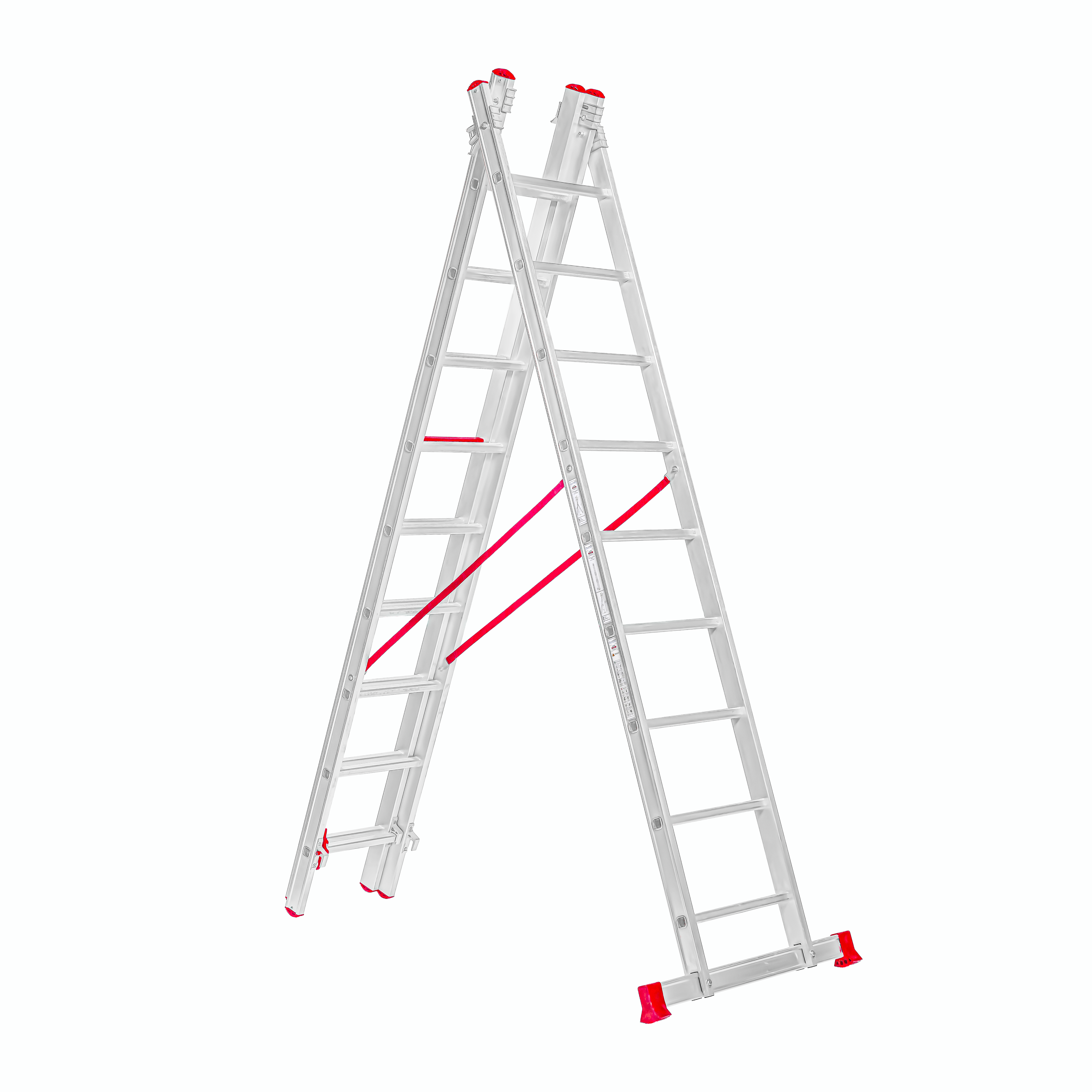 échelle aluminium évasée triple  3m x 9 marche