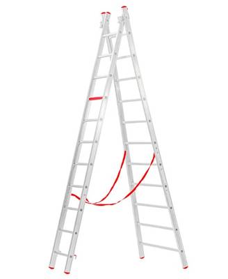 échelle aluminium évasée double  11 marche