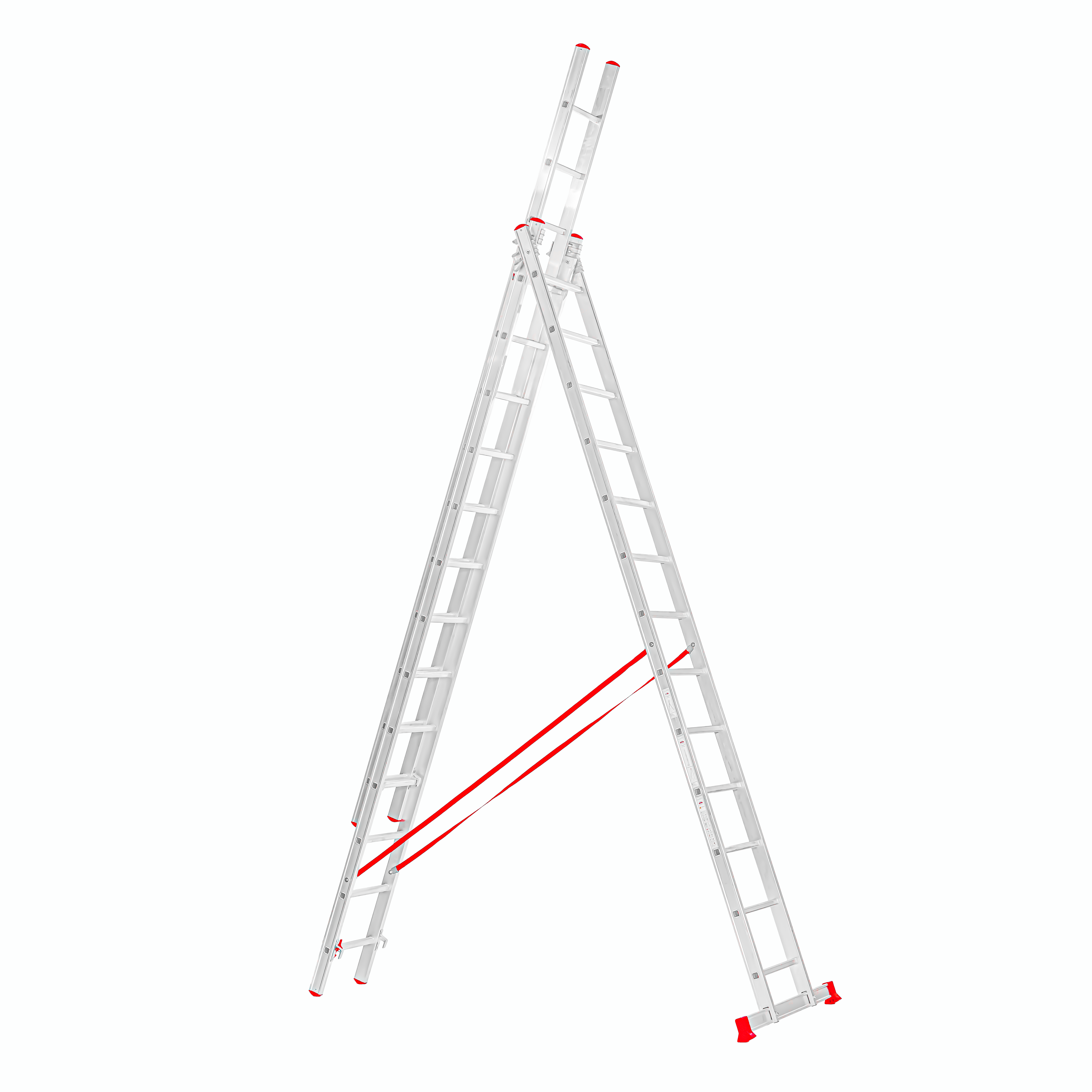 échelle aluminium évasée triple 4m x 13 marche