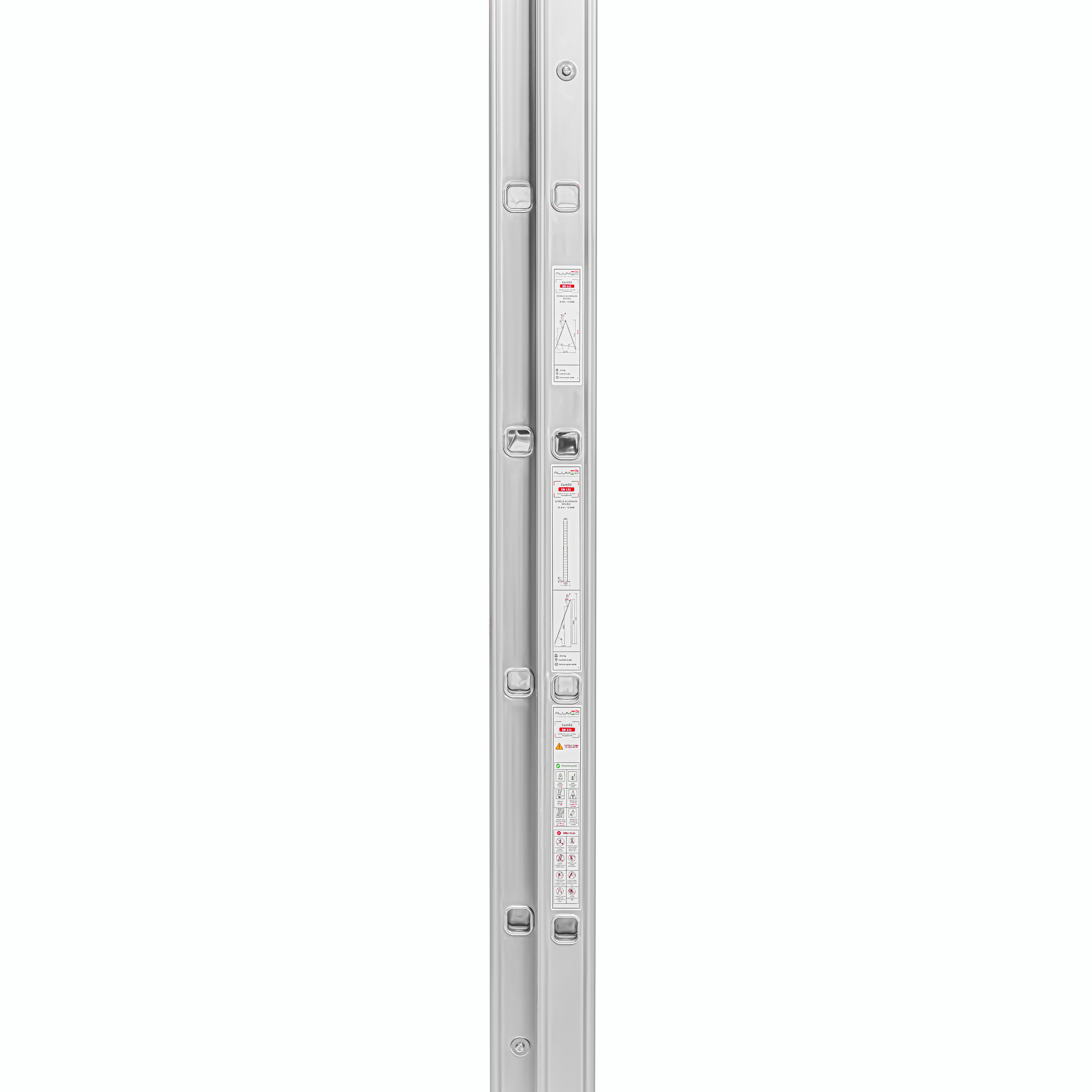 échelle aluminium évasée double 4m x 13 marche thumbnail 3