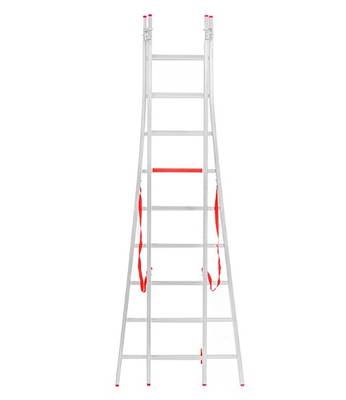 échelle aluminium évasée double 9 marche