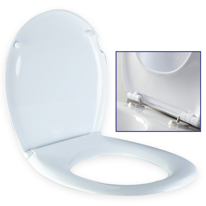 abattant flora en abs avec charniere inox