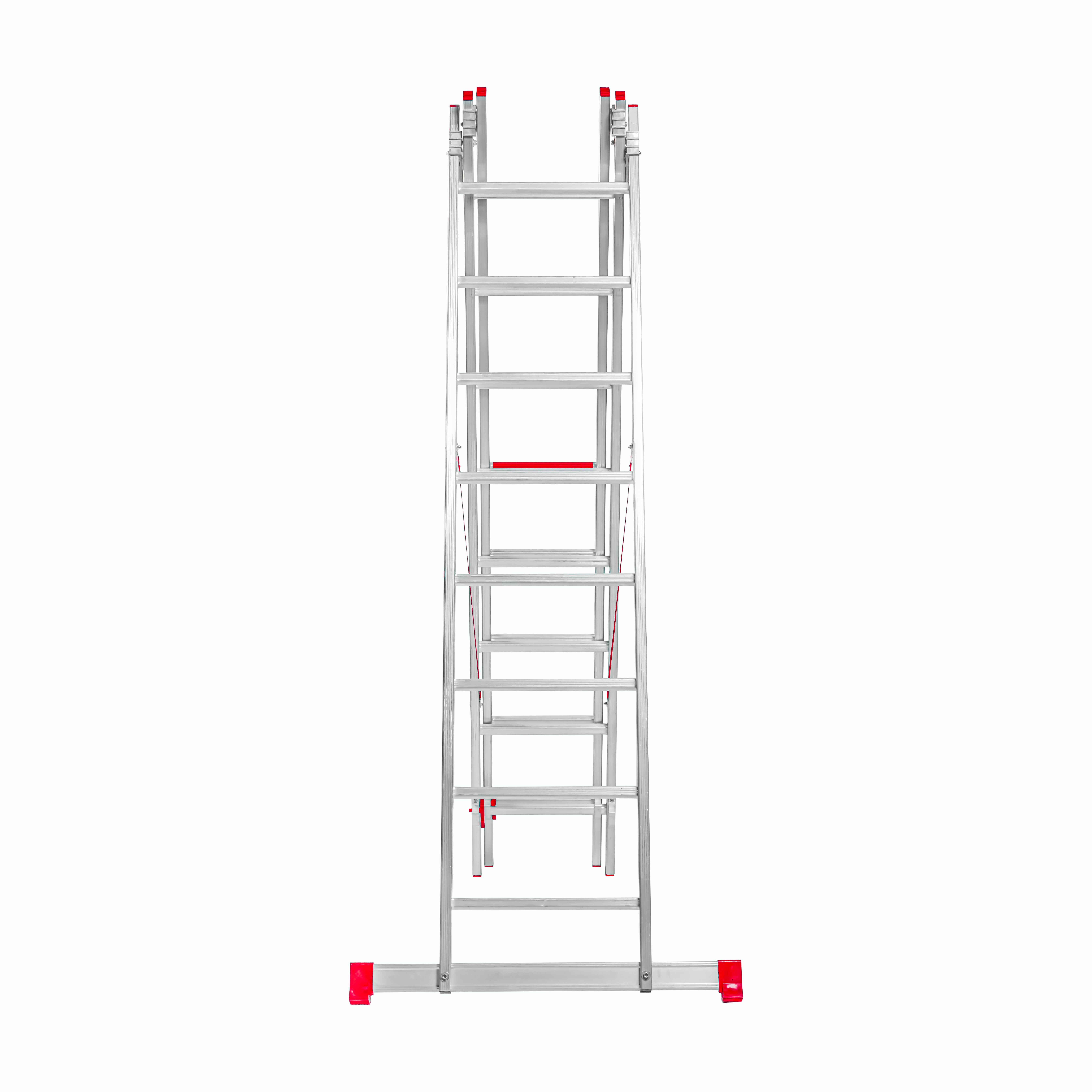 échelle aluminium évasée triple  2.5m x 8 marche thumbnail 2