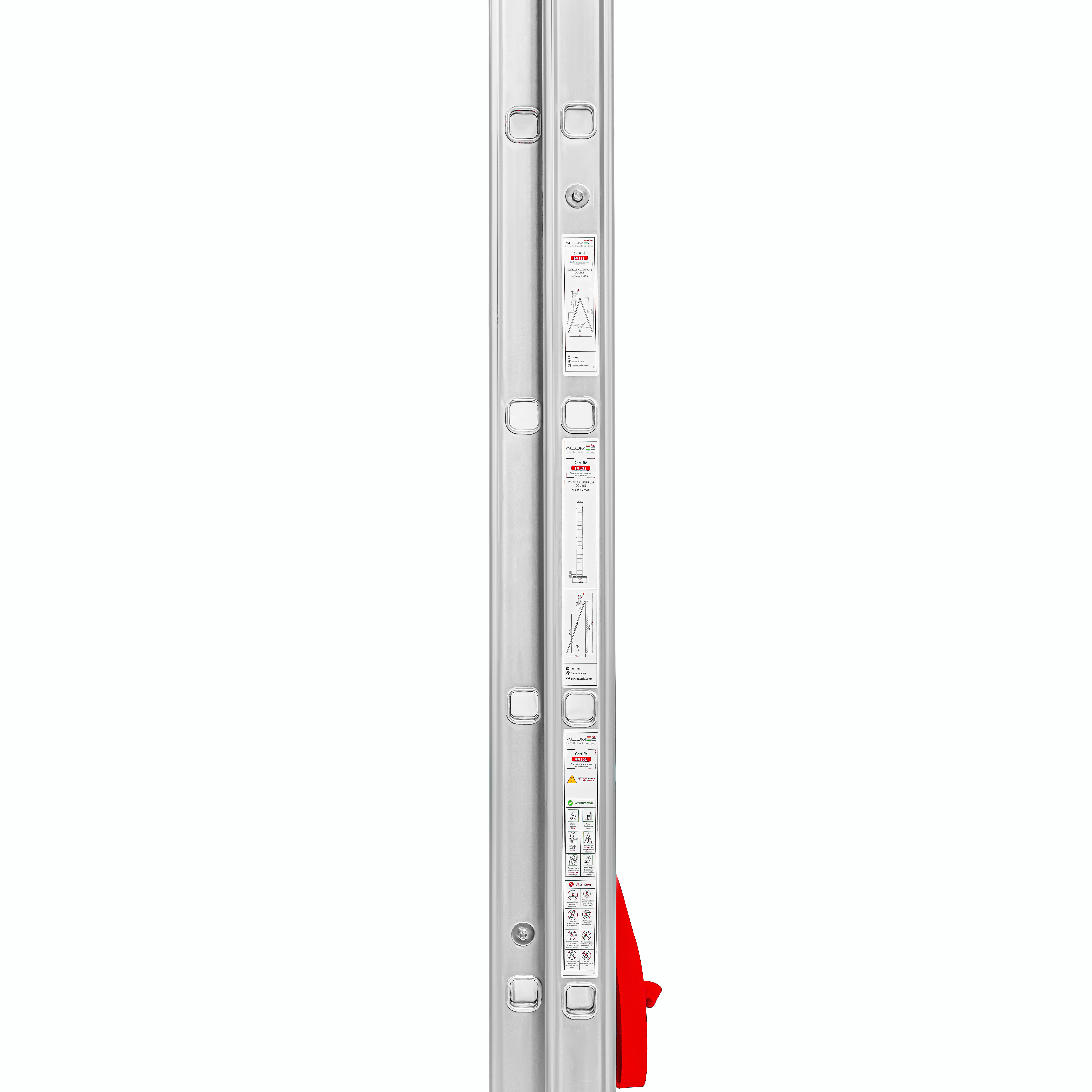 échelle aluminium évasée double 3m x 9 marche thumbnail 3