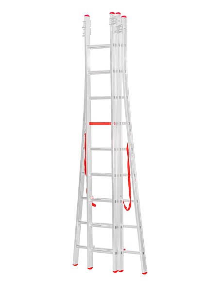 échelle aluminium évasée triple  9 marche