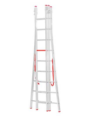 échelle aluminium évasée triple  9 marche