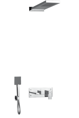mitigeur de bain-douche encastré 3 sorties avec pommeau de douche mural el jem