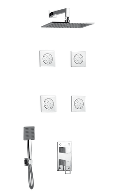 mitigeur de douche encastré hydromassage avec rain shower mural zaghouan